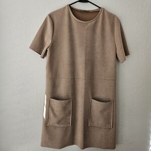 Zara Faux Suede Dress (Size M)